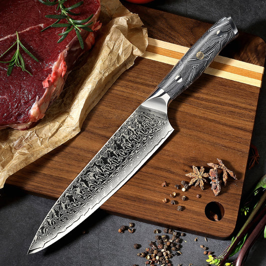 Cuchillo de chef Damasco de 8 "67 capas Mango G10
