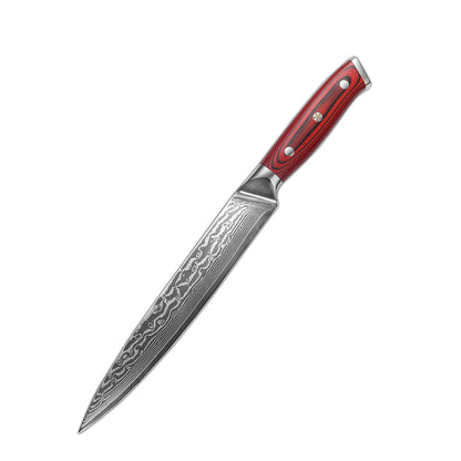 8" VG10 Schnitzmesser aus Damaststahl mit Mosaikniete