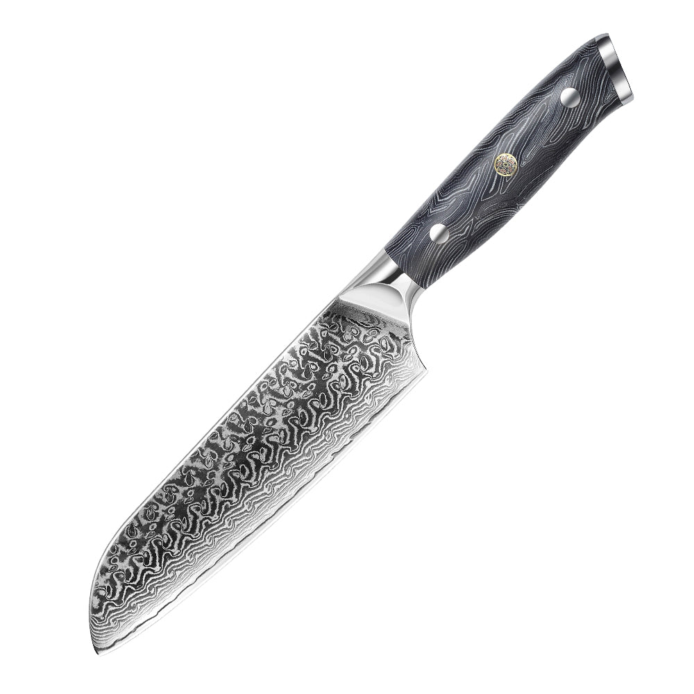 7" 67 Schichten VG10 Damaskus Santokumesser G10 Griff