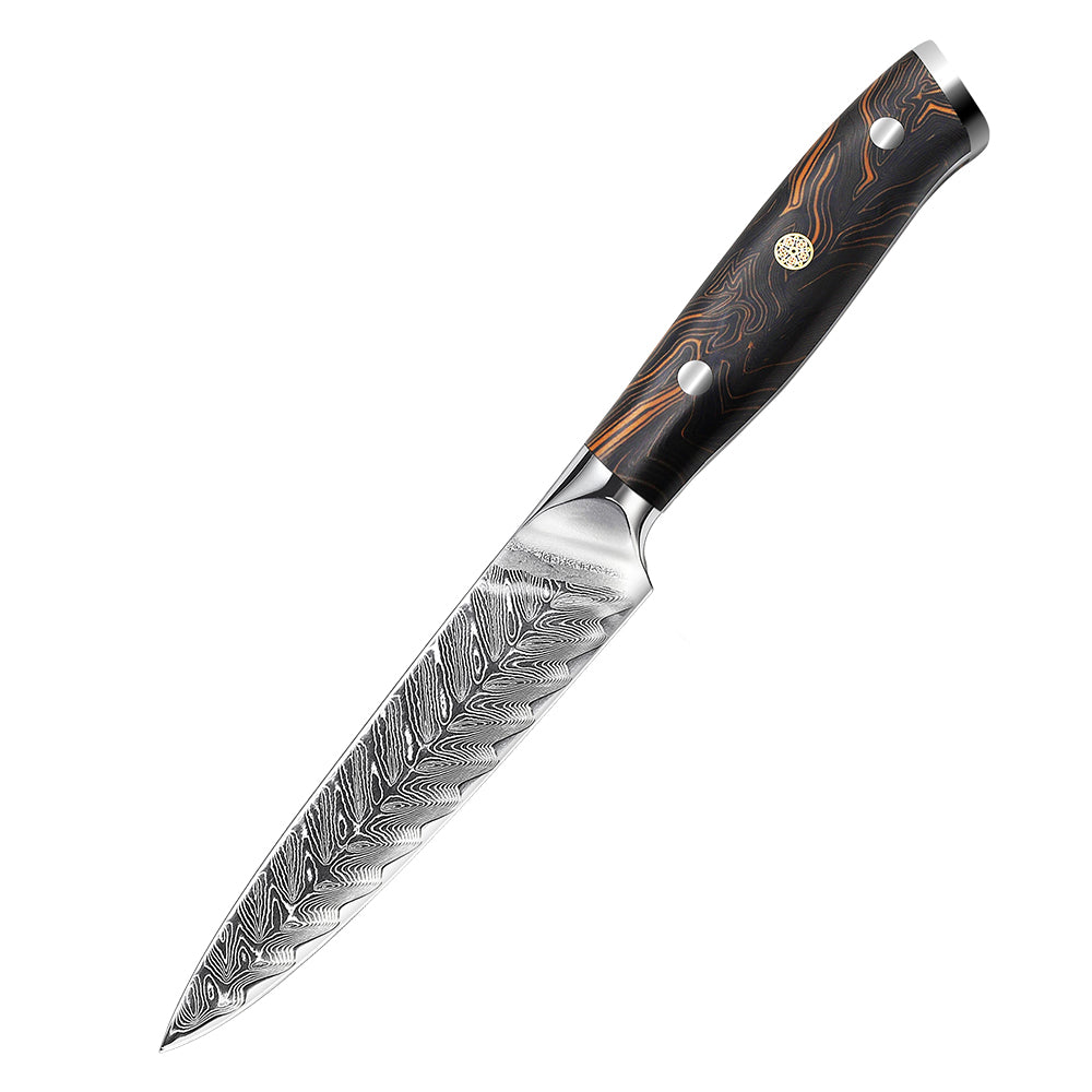 5-Inch Utility Knife, Damascus Steel, G10