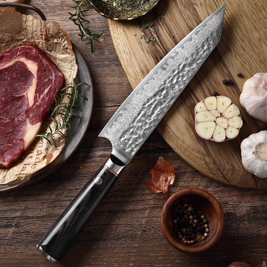 Cuchillo Kiritsuke del Chef Damasco de 8 "67 capas