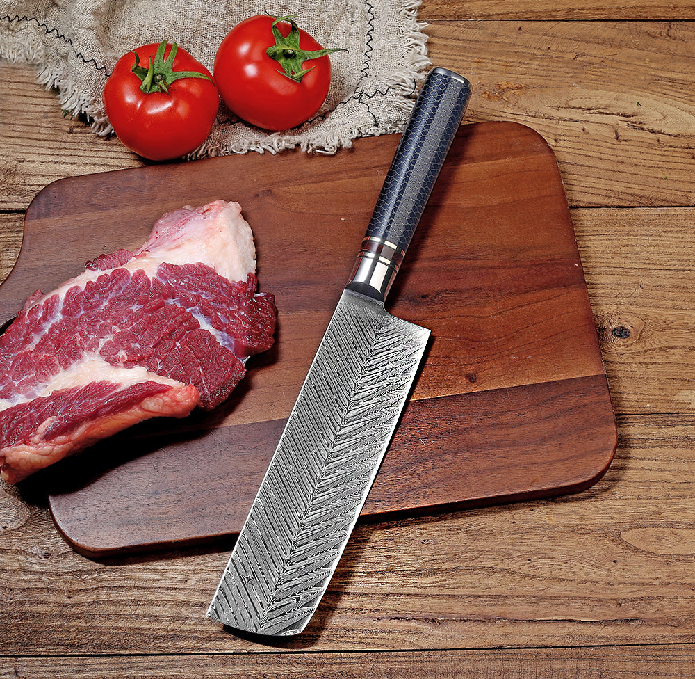 8-Pieces Knife Set, Damascus Steel, Resin