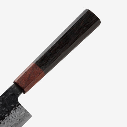 6.7-Inch Japanese Nakiri Knife, Damascus Steel, Ebony