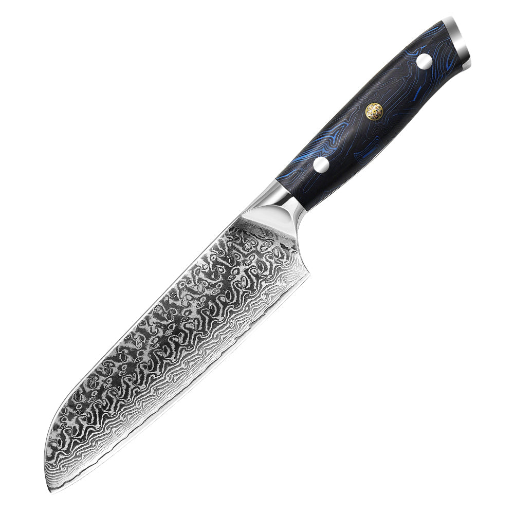 5-teiliges Damastmesser-Set mit Full Tang G10 Griff