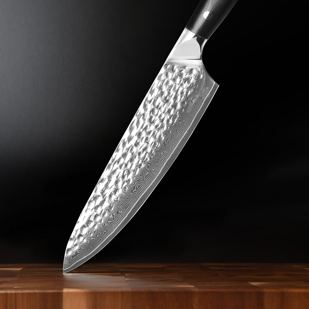 Classic 7-Inch Chef Knife, Damascus Steel, G10