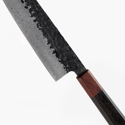 6.7-Inch Japanese Nakiri Knife, Damascus Steel, Ebony