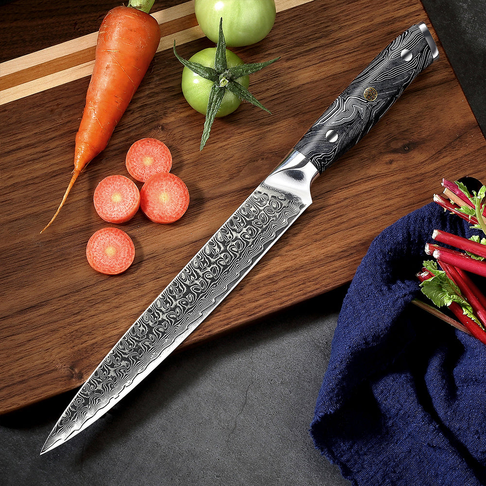 5-Pieces Knife Set, Damascus Steel, G10