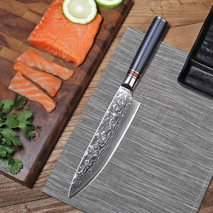 Kitchen Knife Set, Damascus Steel Core 67 Layers Kitchen Chef