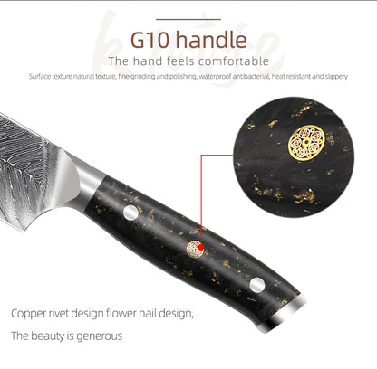 Cuchillo de chef de acero japonés VG10 Damasco de 8 "67 capas