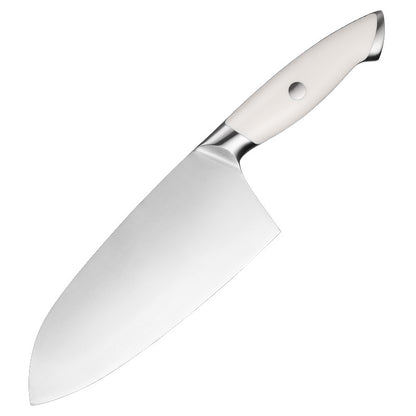 Creme White Series 7-Inch Cleaver Knife, German 1.4116 Steel, ABS