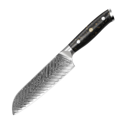 7" Küchen-Santoku-Messer aus Damaststahl
