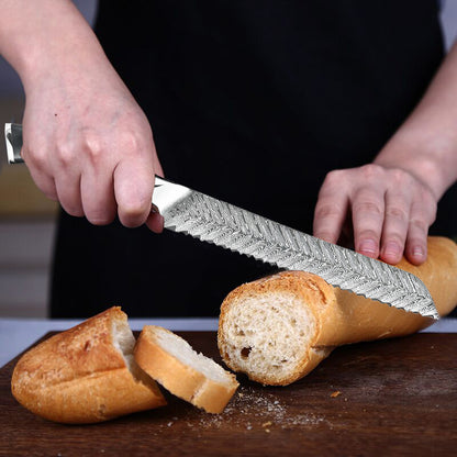 Cuchillo de Damasco para Pan de Damasco con Mango G10 de 8 "y 67 Capas