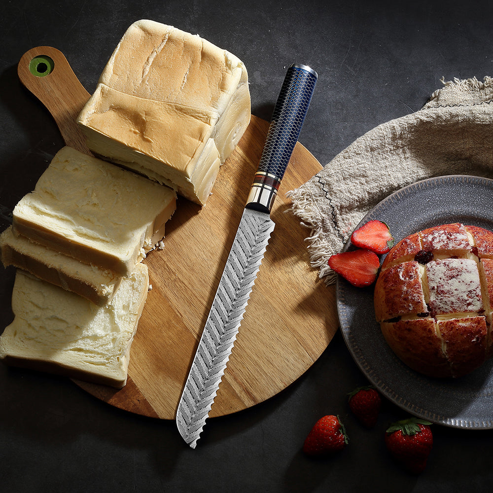 8-Pieces Knife Set, Damascus Steel, Resin
