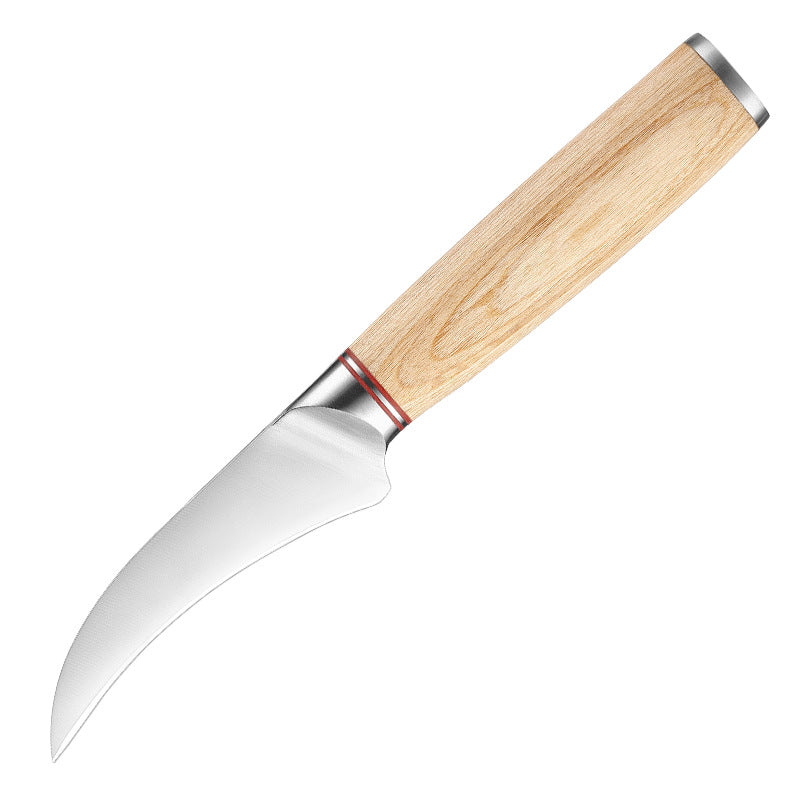 Blonde Series 3.5-Inch Curved Paring Knife, German 1.4116 Steel, Wood