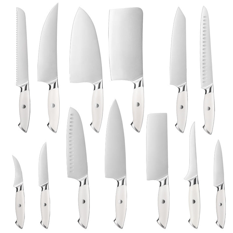 Creme White Series Knife Set, German 1.4116 Steel, ABS