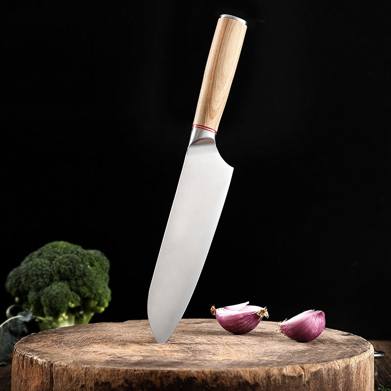 Blonde Series 7-Inch Santoku Knife, German 1.4116 Steel, Wood
