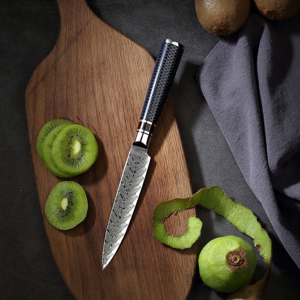8-Pieces Knife Set, Damascus Steel, Resin