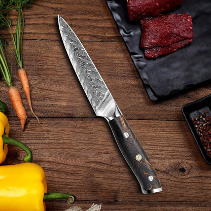 5-Inch Utility Knife, Damascus Steel, G10