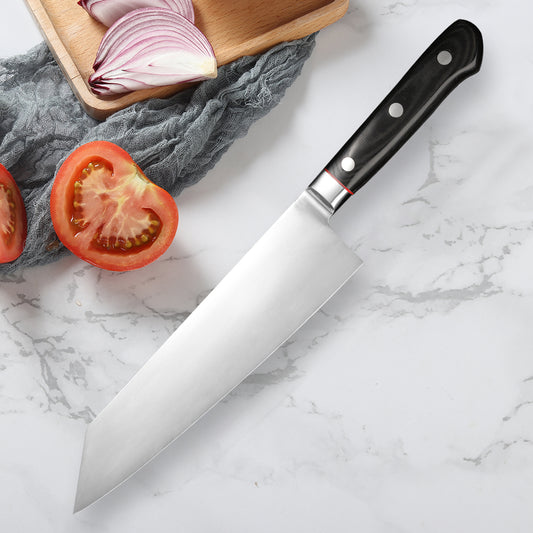 Classic 8.5-Inch Kiritsuke Knife, San Mai Steel, Micarta